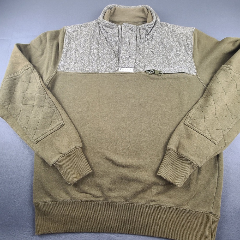 Marc Ecko Cut & Sew Quilted Sweatshirt Small Y2K Hip Hop Streetwear Mock Neck